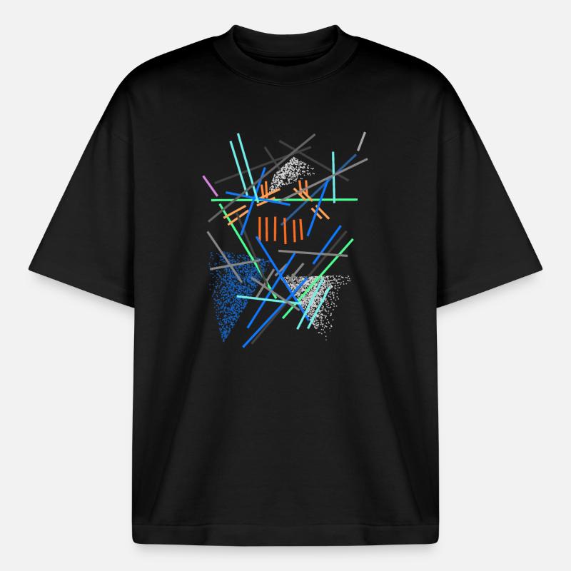 Structure architecturale - Abstrait - T-shirt unisexe épais coupe boxy Stanley/Stella - noir