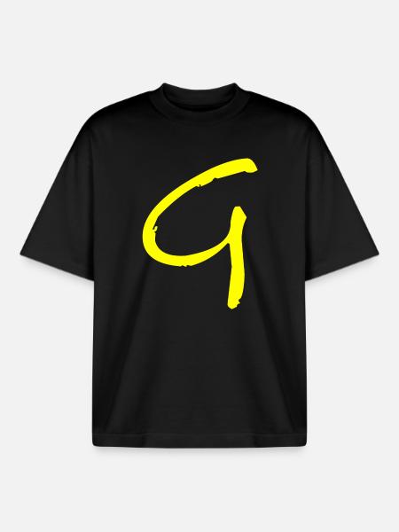 Buchstabe G - Boxy Heavyweight Unisex Organic T-Shirt von Stanley/Stella - Schwarz