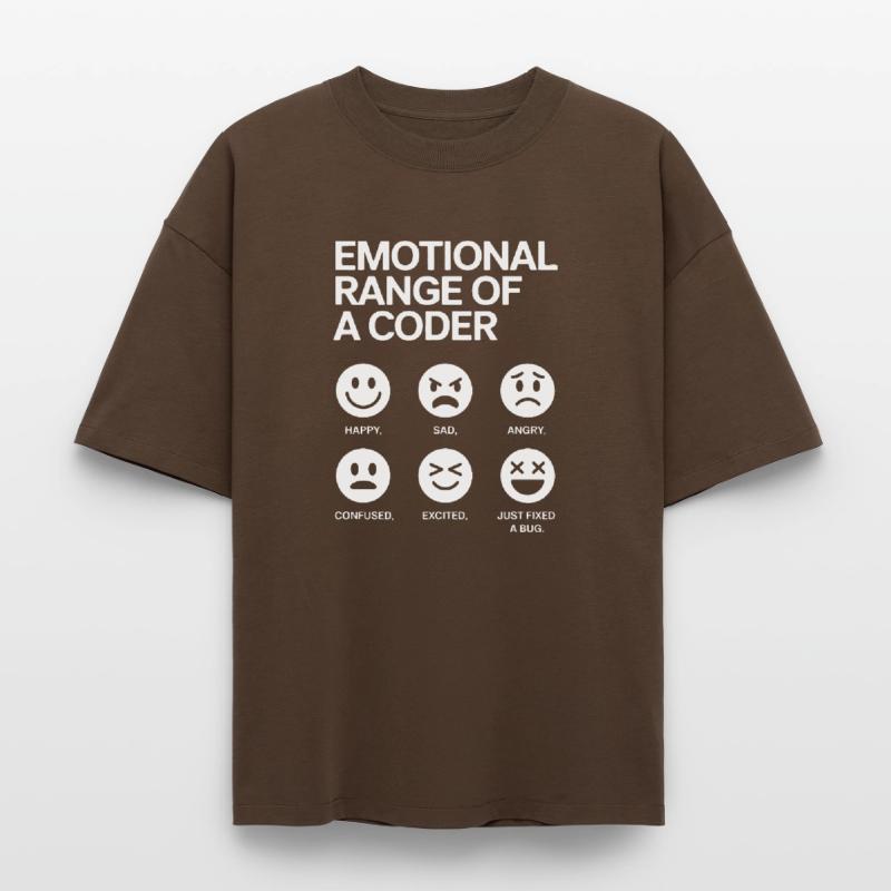 Emotionale Bandbreite eines Programmierers Boxy Heavyweight Unisex Organic T-Shirt von Stanley/Stella