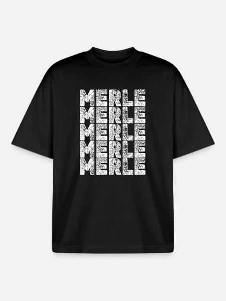 Hero Merle - T-shirt unisexe boxy épais biologique Stanley/Stella - noir