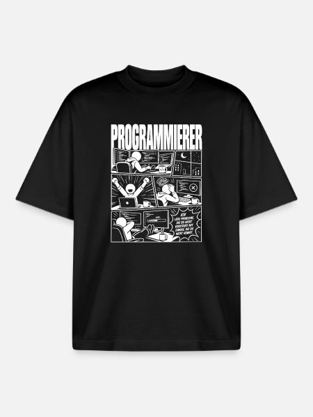 Programmierer lösen unbekannte Probleme - Boxy Heavyweight Unisex Organic T-Shirt von Stanley/Stella - Schwarz