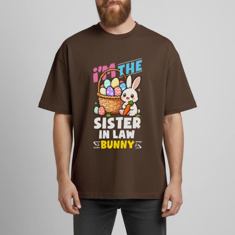 Happy Easter Sweet Easter Bunny Egg Hunt Easter Eggs Boxy Heavyweight Unisex Organic T-Shirt by Stanley/Stella