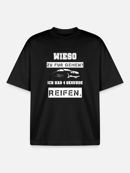 Auto Spruch cool - Boxy Heavyweight Unisex Organic T-Shirt von Stanley/Stella - Schwarz