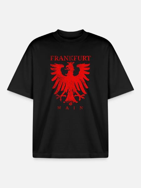 Frankfurt am Main Adler - Boxy Heavyweight Unisex Organic T-Shirt by Stanley/Stella - black