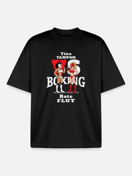 Women's boxing - Boxy Heavyweight Unisex Organic T-Shirt by Stanley/Stella - black