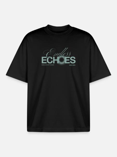 Synthétiseur modulaire Addicted Endless Echoes - T-shirt unisexe boxy épais biologique Stanley/Stella - noir