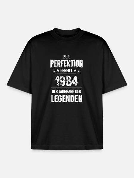 Legenden 1984 - Boxy Heavyweight Unisex Organic T-Shirt von Stanley/Stella - Schwarz