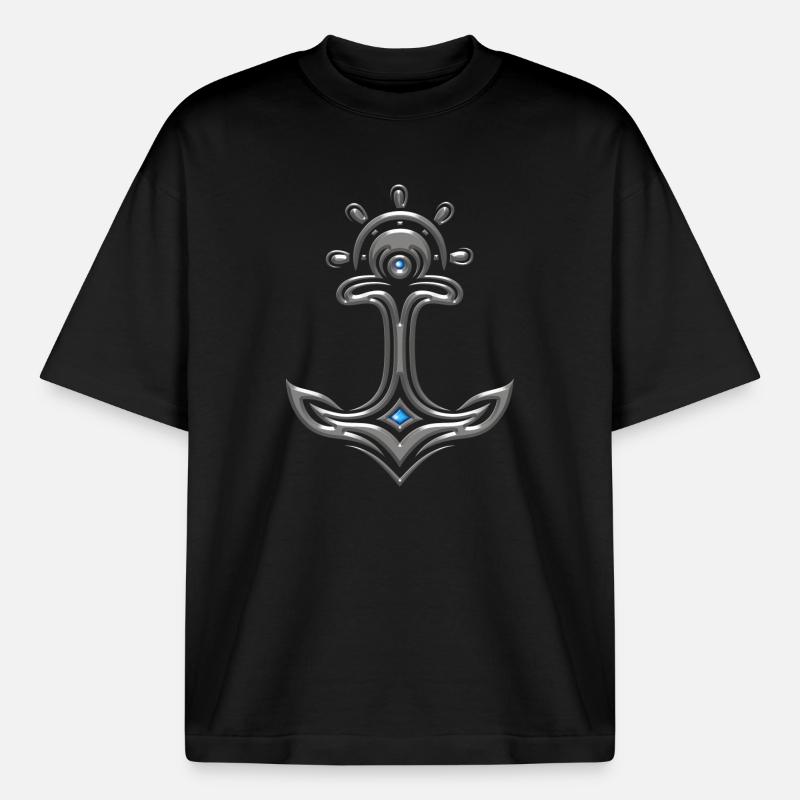 Ancla de Odin Thor - Camiseta unisex boxy orgánica de Stanley/Stella - negro