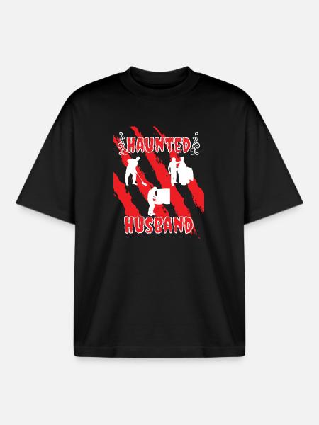 Husband Haunted - Boxy Heavyweight Unisex Organic T-Shirt von Stanley/Stella - Schwarz