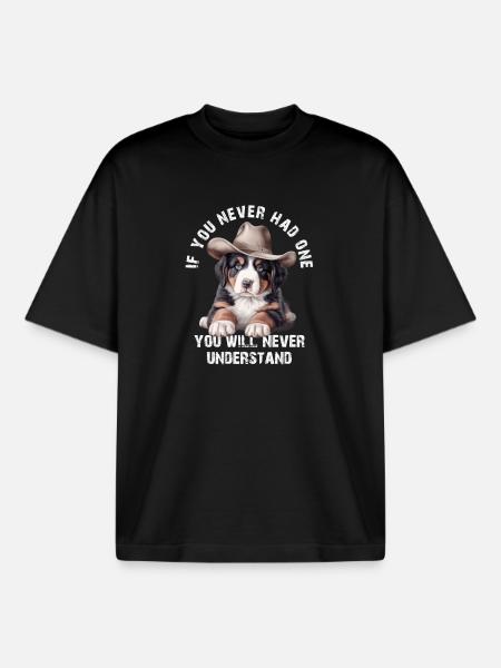 Bernese mountain dog - Boxy Heavyweight Unisex Organic T-Shirt by Stanley/Stella - black