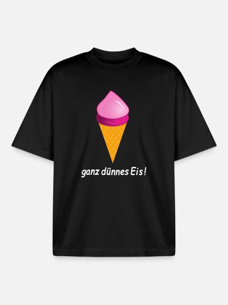 ganz dünnes Eis Eiscreme - Boxy Heavyweight Unisex Organic T-Shirt von Stanley/Stella - Schwarz
