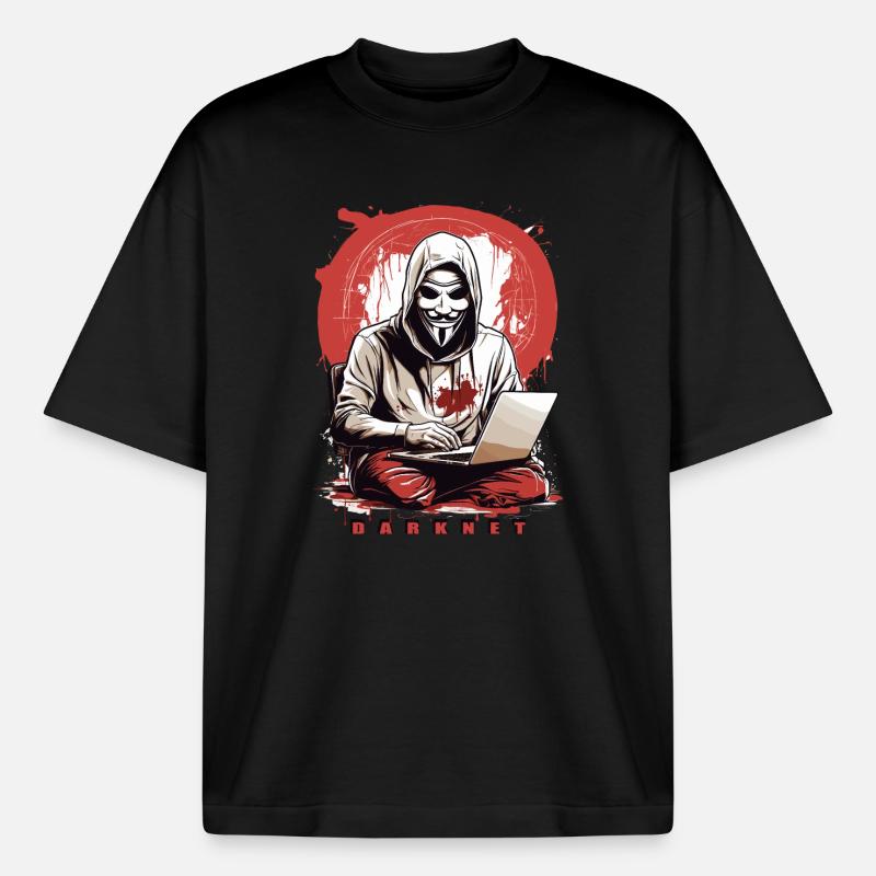Anonymous Hacker - Boxy Heavyweight Unisex Organic T-Shirt by Stanley/Stella - black