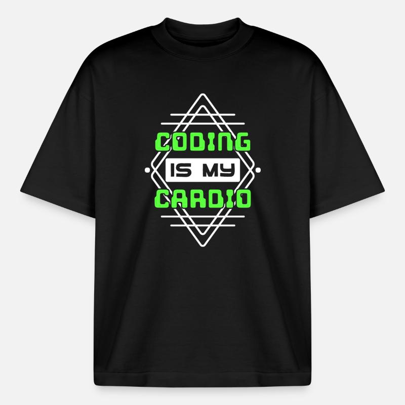 Developer Statement Code Skripting Webentwickler - Boxy Heavyweight Unisex Organic T-Shirt von Stanley/Stella - Schwarz
