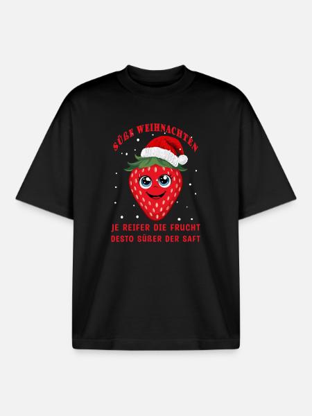 Fraise sucrée - T-shirt unisexe boxy épais biologique Stanley/Stella - noir