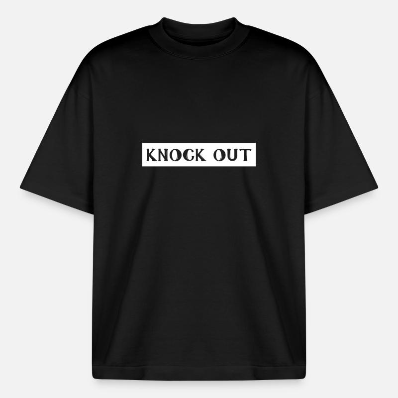 Knock out, knockout, knockout - Boxy Heavyweight Unisex Organic T-Shirt by Stanley/Stella - black