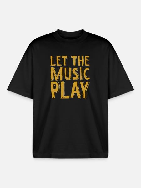 Let the music play - Boxy Heavyweight Unisex Organic T-Shirt von Stanley/Stella - Schwarz