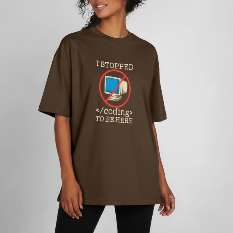 Coding funny saying programmer Heavyweight Boxy Unisex T-Shirt by Stanley/Stella