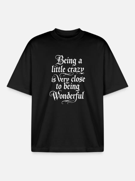 Small madness, big miracle - Boxy Heavyweight Unisex Organic T-Shirt by Stanley/Stella - black