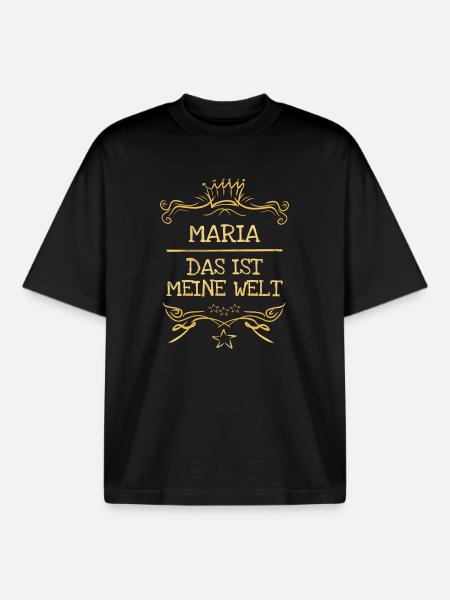 Frau Maria - Boxy Heavyweight Unisex Organic T-Shirt von Stanley/Stella - Schwarz