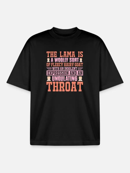 La variété laineuse lama - T-shirt unisexe boxy épais biologique Stanley/Stella - noir