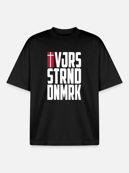 Vejers Strand, Denmark - Boxy Heavyweight Unisex Organic T-Shirt by Stanley/Stella - black