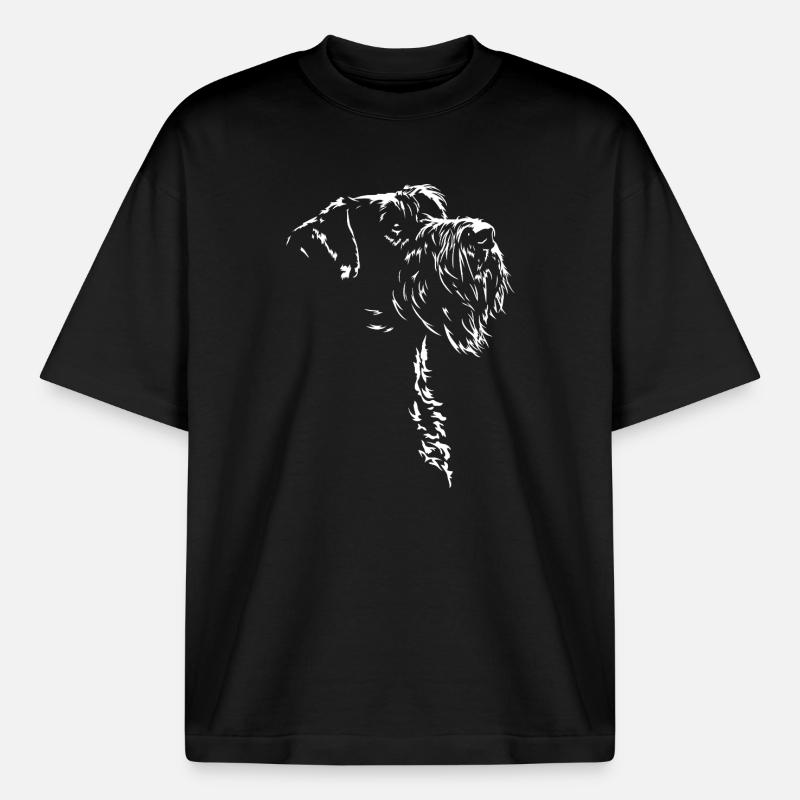 Silhouette de Schnauzer géant Chien Wilsigns - T-shirt unisexe boxy épais biologique Stanley/Stella - noir