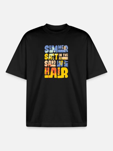 Summer salt in the air - Boxy Heavyweight Unisex Organic T-Shirt by Stanley/Stella - black