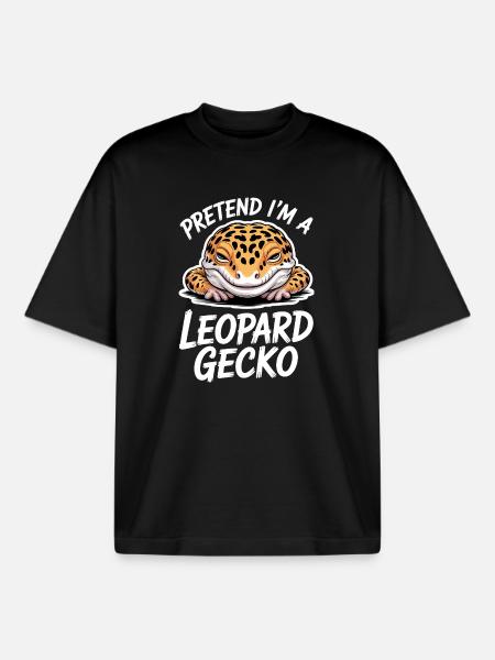 Leopardgecko Sprüche Lustige Leopardgecko Geschenk - Boxy Heavyweight Unisex Organic T-Shirt von Stanley/Stella - Schwarz