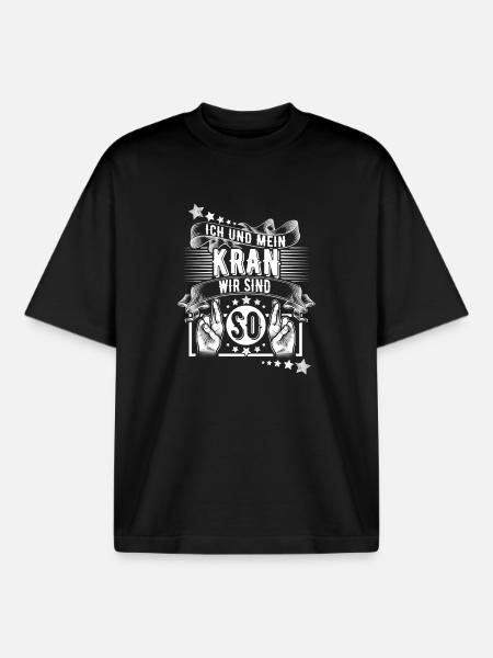 Kranführer - Boxy Heavyweight Unisex Organic T-Shirt von Stanley/Stella - Schwarz