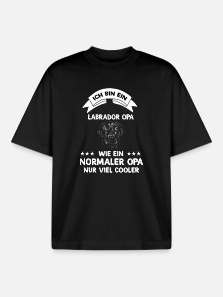 Ich bin ein Labrador Opa - Boxy Heavyweight Unisex Organic T-Shirt von Stanley/Stella - Schwarz