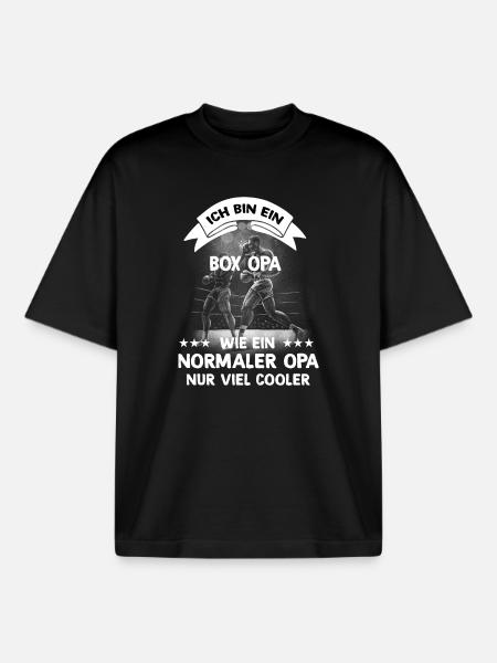 Box Opa Design - Boxy Heavyweight Unisex Organic T-Shirt von Stanley/Stella - Schwarz