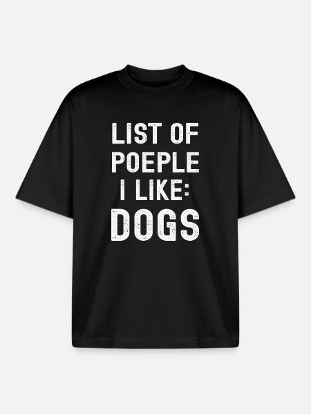 Dog Dogs - Boxy Heavyweight Unisex Organic T-Shirt by Stanley/Stella - black