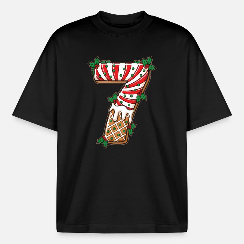 Noël 7 Popsicle Gui - T-shirt unisexe épais coupe boxy Stanley/Stella - noir