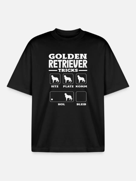 Golden Retriever Owner Owner Gift - Boxy Heavyweight Unisex Organic T-Shirt by Stanley/Stella - black