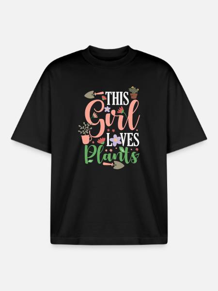 Garden & Plant Lovers Gifts - Boxy Heavyweight Unisex Organic T-Shirt by Stanley/Stella - black
