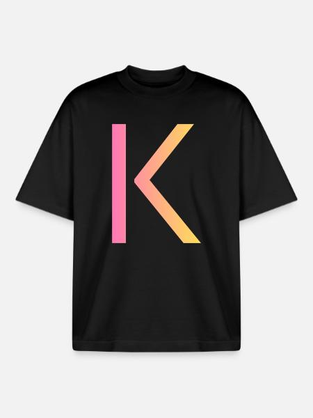 K - T-shirt unisexe boxy épais biologique Stanley/Stella - noir