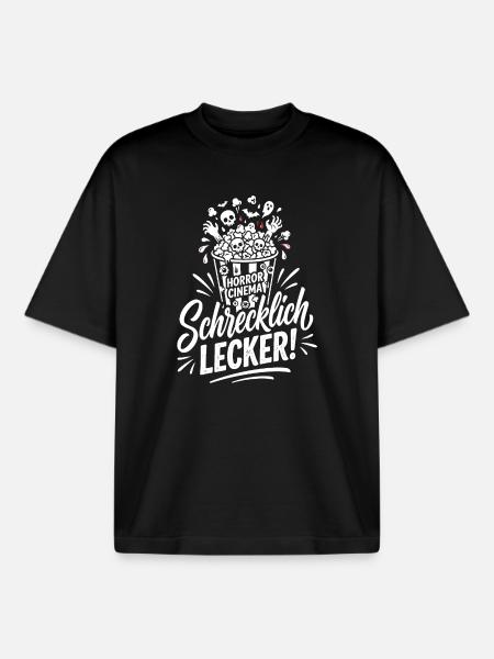 Blutspritzer Horror Splatter Design - Boxy Heavyweight Unisex Organic T-Shirt von Stanley/Stella - Schwarz