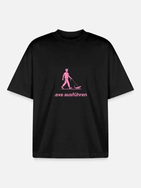 .exe ausführen ADMIN Pink - Boxy Heavyweight Unisex Organic T-Shirt von Stanley/Stella - Schwarz