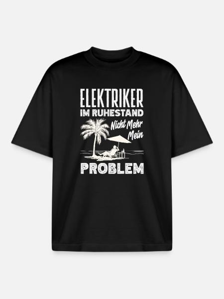 Elektriker Im Ruhestand - Boxy Heavyweight Unisex Organic T-Shirt von Stanley/Stella - Schwarz