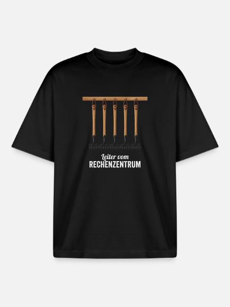 Rechenzentrum Gärtner Garten Gartenarbeit - Boxy Heavyweight Unisex Organic T-Shirt von Stanley/Stella - Schwarz