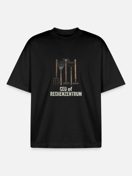 Rechenzentrum Gärtner Garten Gartenarbeit - Boxy Heavyweight Unisex Organic T-Shirt von Stanley/Stella - Schwarz
