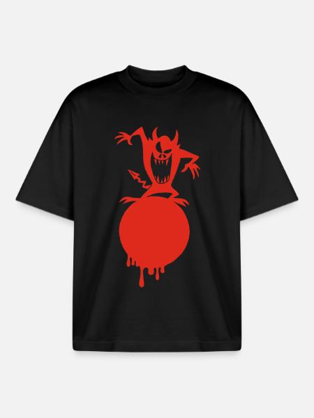 Il mostro sul pianeta rosso - T-shirt unisex boxy pesante biologica di Stanley/Stella - nero