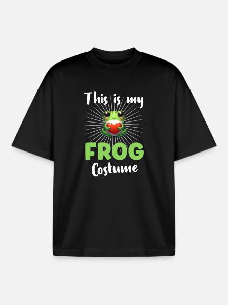 Frog Frogs - Boxy Heavyweight Unisex Organic T-Shirt by Stanley/Stella - black