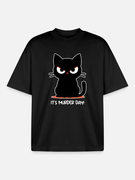Murder Day (dark) - Boxy Heavyweight Unisex Organic T-Shirt by Stanley/Stella - black