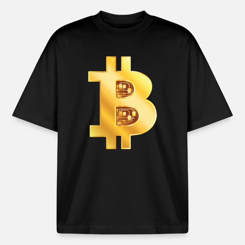 Bitcoin Gold - Boxy Heavyweight Unisex Organic T-Shirt von Stanley/Stella - Schwarz