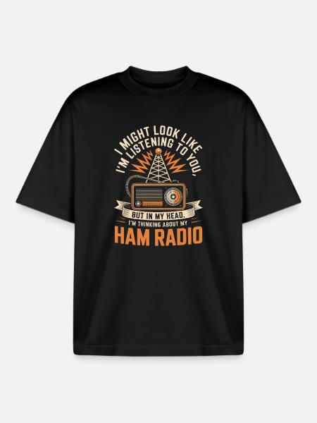 Ham Radio Daydreams - Boxy Heavyweight Unisex Organic T-Shirt by Stanley/Stella - black