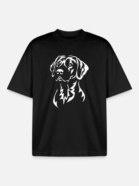 Rhodesian Ridgeback Head « Black Edition » - T-shirt unisexe boxy épais biologique Stanley/Stella - noir