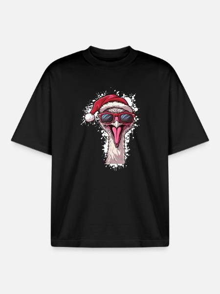 Bouquet Christmas Funny - Boxy Heavyweight Unisex Organic T-Shirt by Stanley/Stella - black