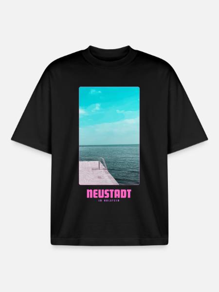 Neustadt in Holstein _ Ostsee  - Boxy Heavyweight Unisex Organic T-Shirt von Stanley/Stella - Schwarz