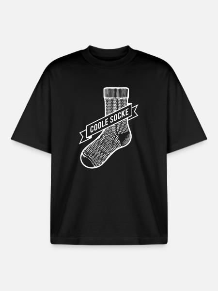 Coole Socke - Boxy Heavyweight Unisex Organic T-Shirt von Stanley/Stella - Schwarz